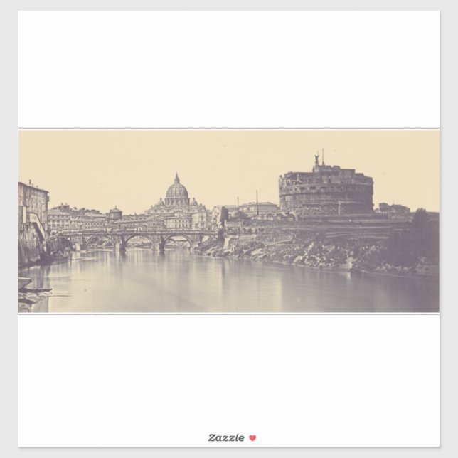 Angel castle and Vatican dome Sticker (Sheet)