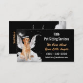 Angel Cat and Dog Pet Sitting Services Business Card (Front/Back)
