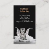 Angel Cat and Dog Pet Sitting Services Business Card (Back)