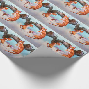 Angel Cat and Mouse Game Wrapping Paper