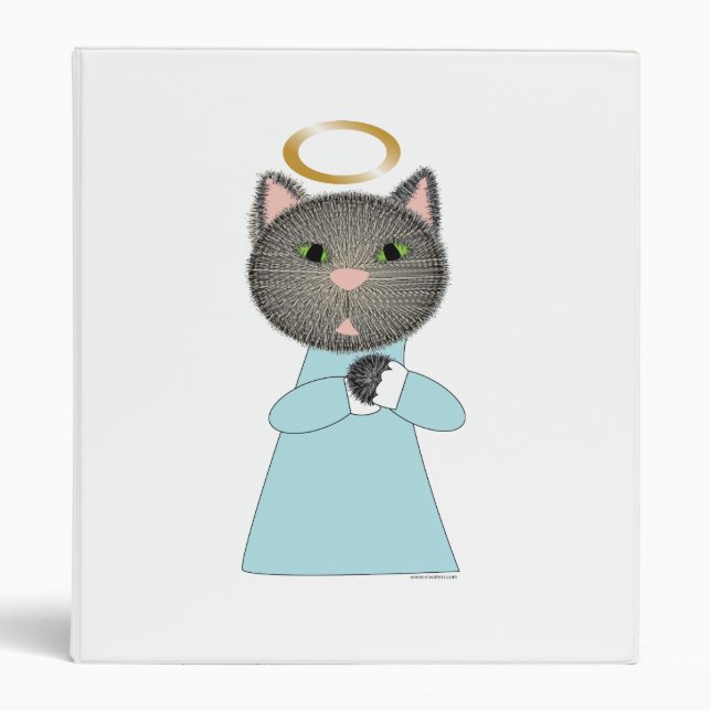 Angel Cat Binder Avery Binder (Front)
