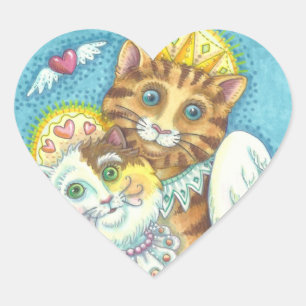 Angel Cat Family PURRS IN HEAVEN STICKERS Sheet