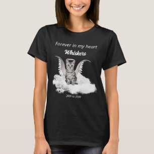 Angel Cat Gray Tabby Pet Memorial T-Shirt