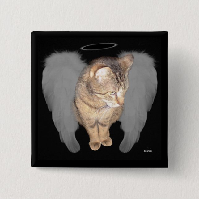 Angel Cat (Lucian) Button (Front)