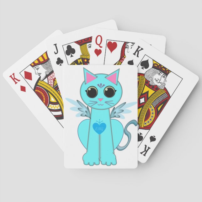 Angel cat poker cards (Back)