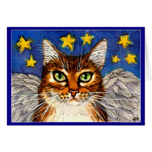 Angel Cat Rainbow Bridge Cards (Front Horizontal)