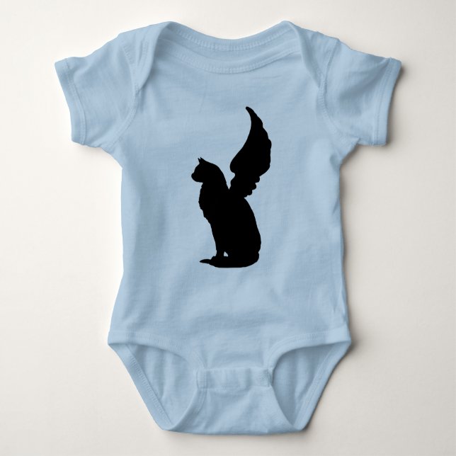 Angel Cat T-Shirt Baby Bodysuit (Front)