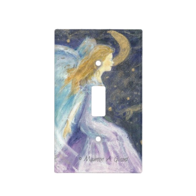 Angel Celestial Sky Child Maureen Girard Light Switch Cover (Front)