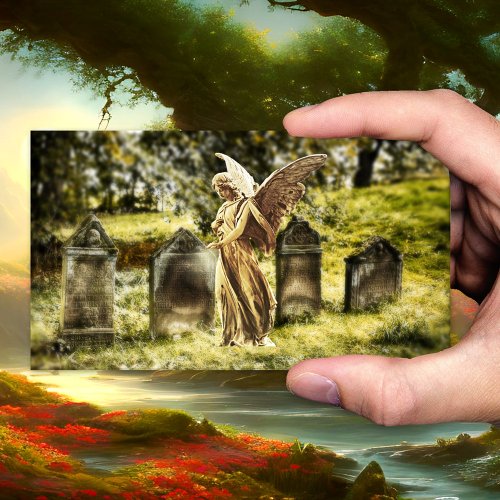 Angel Cemetery Funeral Director Business Card