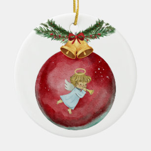 Angel ceramic ornament