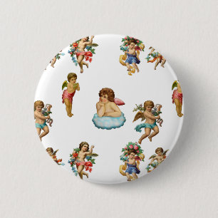 angel cherub antique button