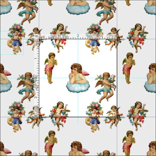 angel cherub antique fabric