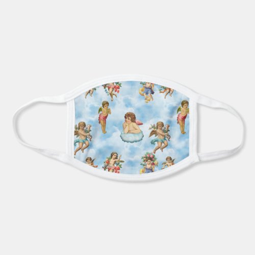 angel cherub clouds antique face mask