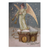 Angel Cherub Horn Clock Tower Moon Stars (Front)