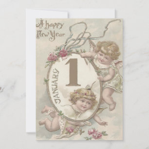 Angel Cherub Rose Invitation