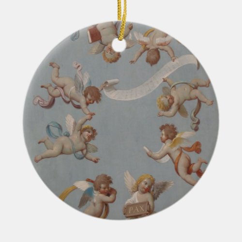 Angel Cherubs Whimsical Renaissance Ceramic Ornament