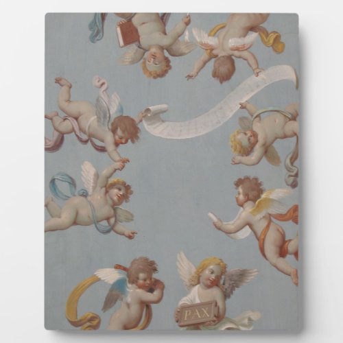 Angel Cherubs Whimsical Renaissance Plaque