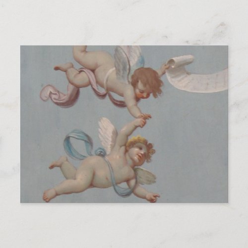 Angel Cherubs Whimsical Renaissance Postcard