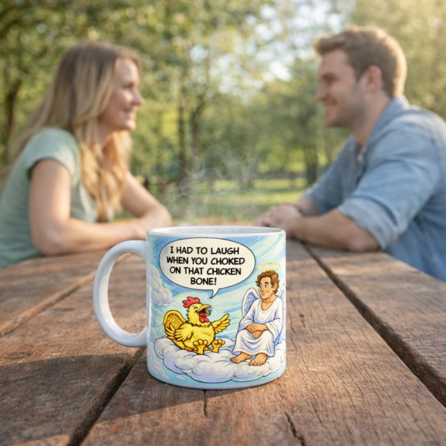 Angel Chicken in Heaven Joke Mug (Creator Uploaded)