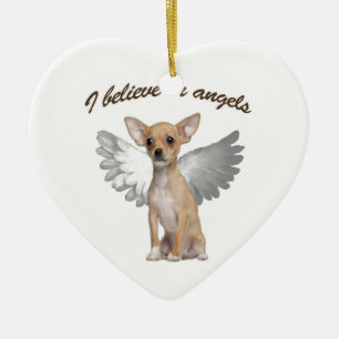 Angel Chihuahua Ceramic Ornament