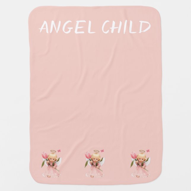 angel child baby blanket (Front)