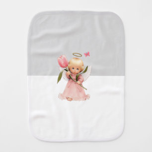 angel child baby burp cloth