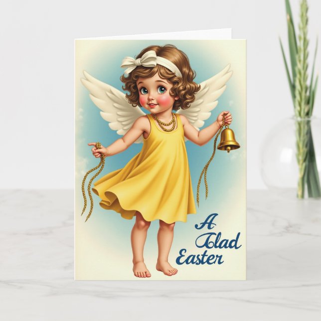 Angel Child Easter Celebration Card (Front)