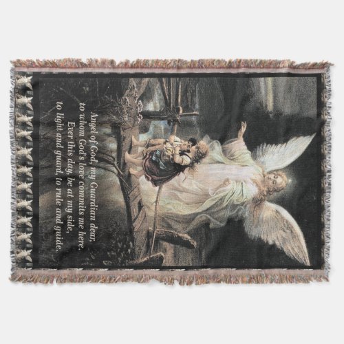 Angel Children Bridge Poem Throw Blanket