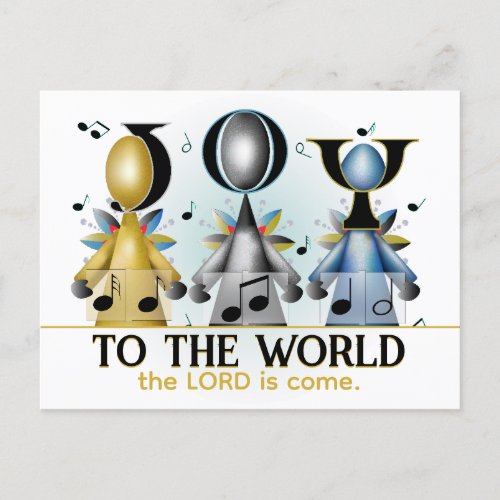 Angel Choir _ Joy To The World Christmas Postcard