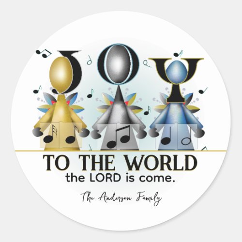 Angel Choir _ Joy To The World Classic Round Sticker