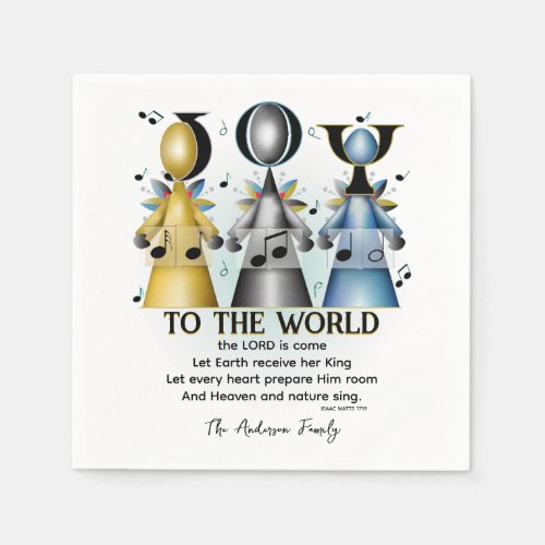 Angel Choir _ Joy To The World Holiday Napkins