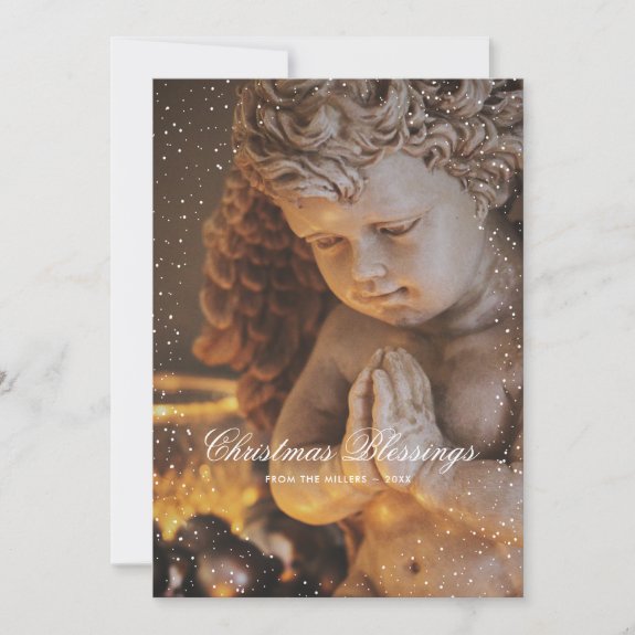 Angel Christian Christmas Winter Holiday Card