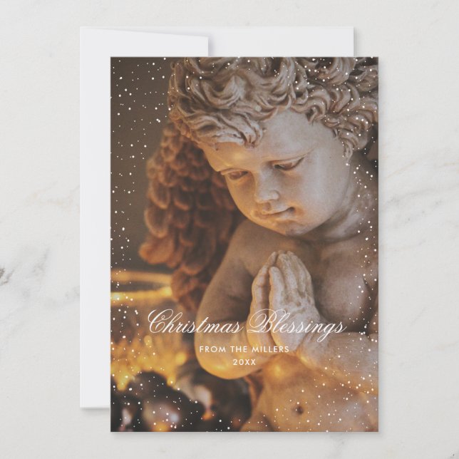 Angel Christian Christmas Winter Holiday Cards (Front)