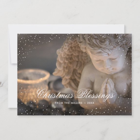 Angel Christian Christmas Winter Holiday Card