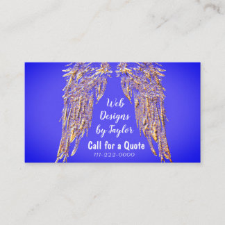 Angel Christian Purple Business Cards