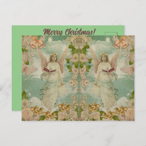 Angel Christmas Bells  Postcard