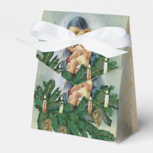 Angel Christmas Mery and Jesus in Candle Light Favor Boxes