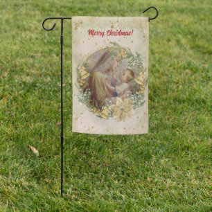 Angel Christmas Mother and Child Garden Flag