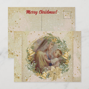 Angel Christmas Mother and Child Postcard
