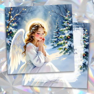 Angel Christmas Poem Personalized Holiday Card