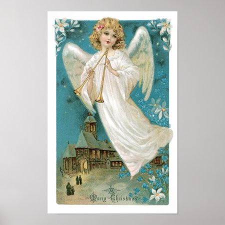 Angel Christmas Poster