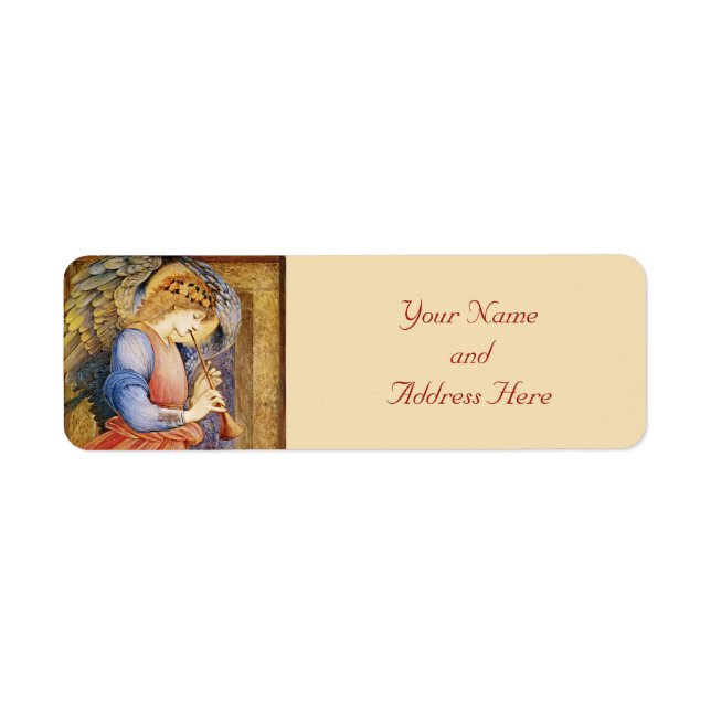 Angel Christmas Return Address Labels (Front)