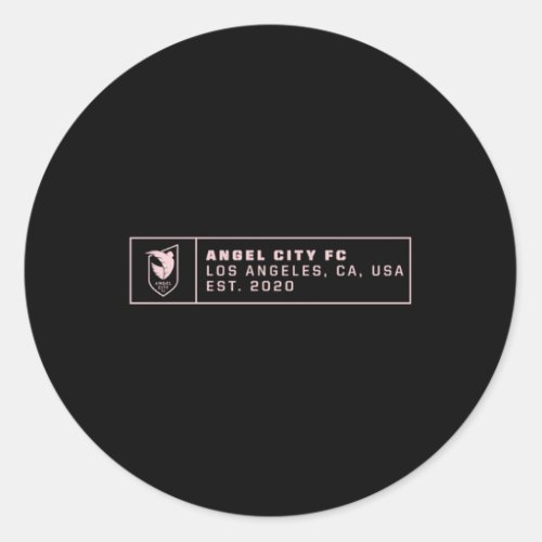 Angel City Fc Established Microprint Nwsl Soccer Classic Round Sticker