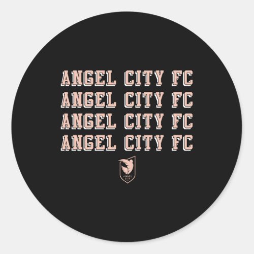 Angel City Fc Team Repeat Nwsl Soccer Classic Round Sticker