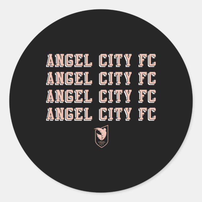 Angel City Fc Team Repeat Nwsl Soccer Classic Round Sticker (Front)