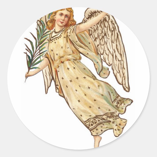 Angel Classic Round Sticker (Front)