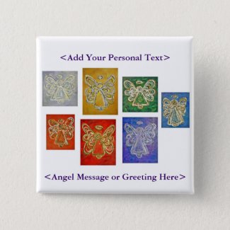 Angel Color Series Button Customized Message