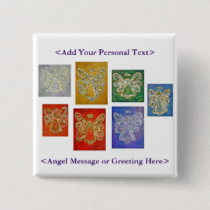 Angel Color Series Button Customized Message