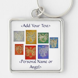 Angel Color Series Keychain Customized Message