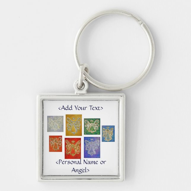 Angel Color Series Keychain Customized Message (Front)